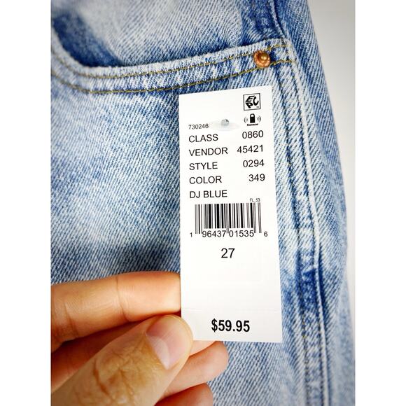 NWT PacSun Casey Light Indigo Butt Slit Low Rise Baggy Jeans Sz 27 Wide Leg - Picture 4 of 12